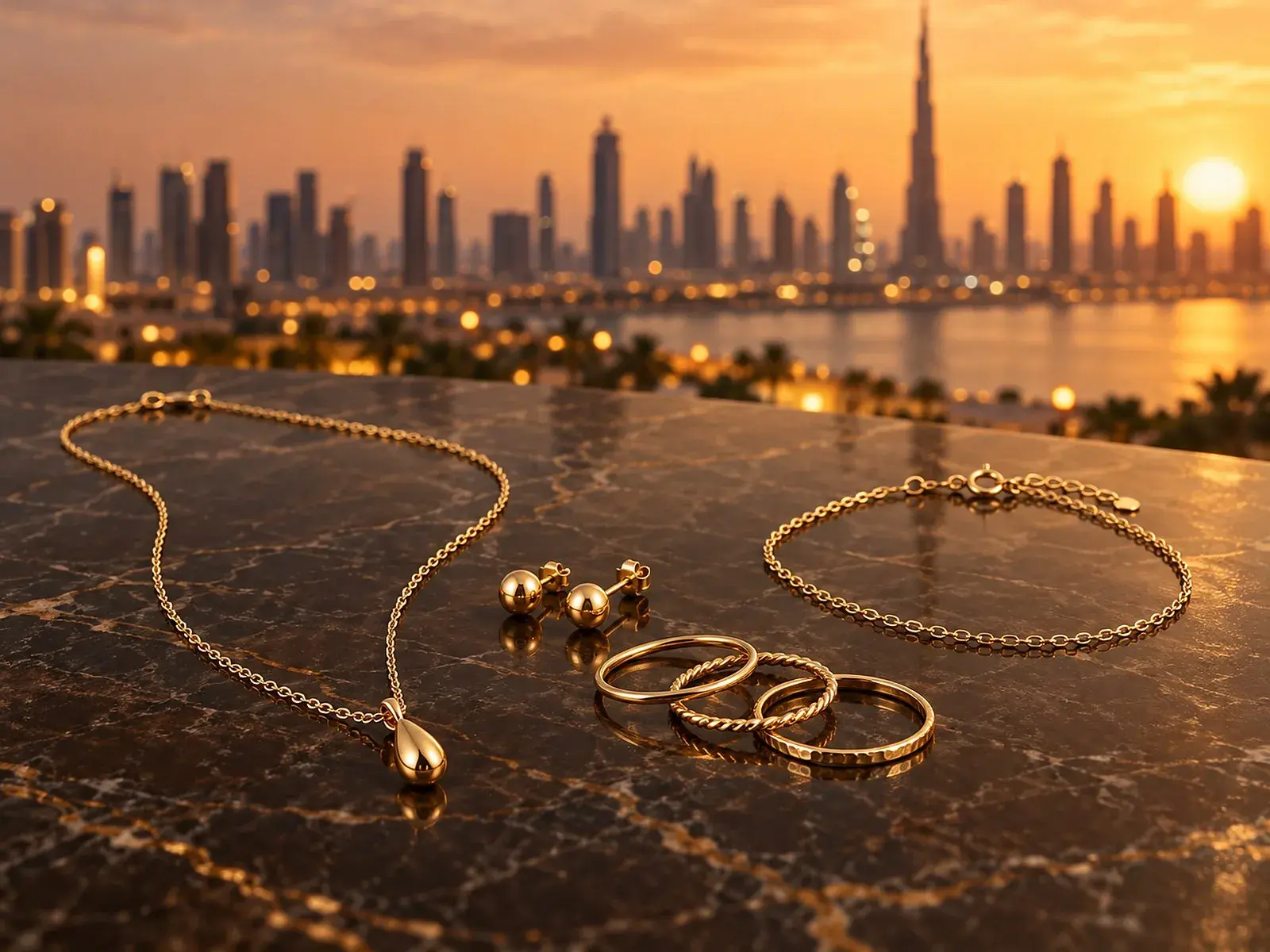 Gold Jewellery Under 1,000 AED