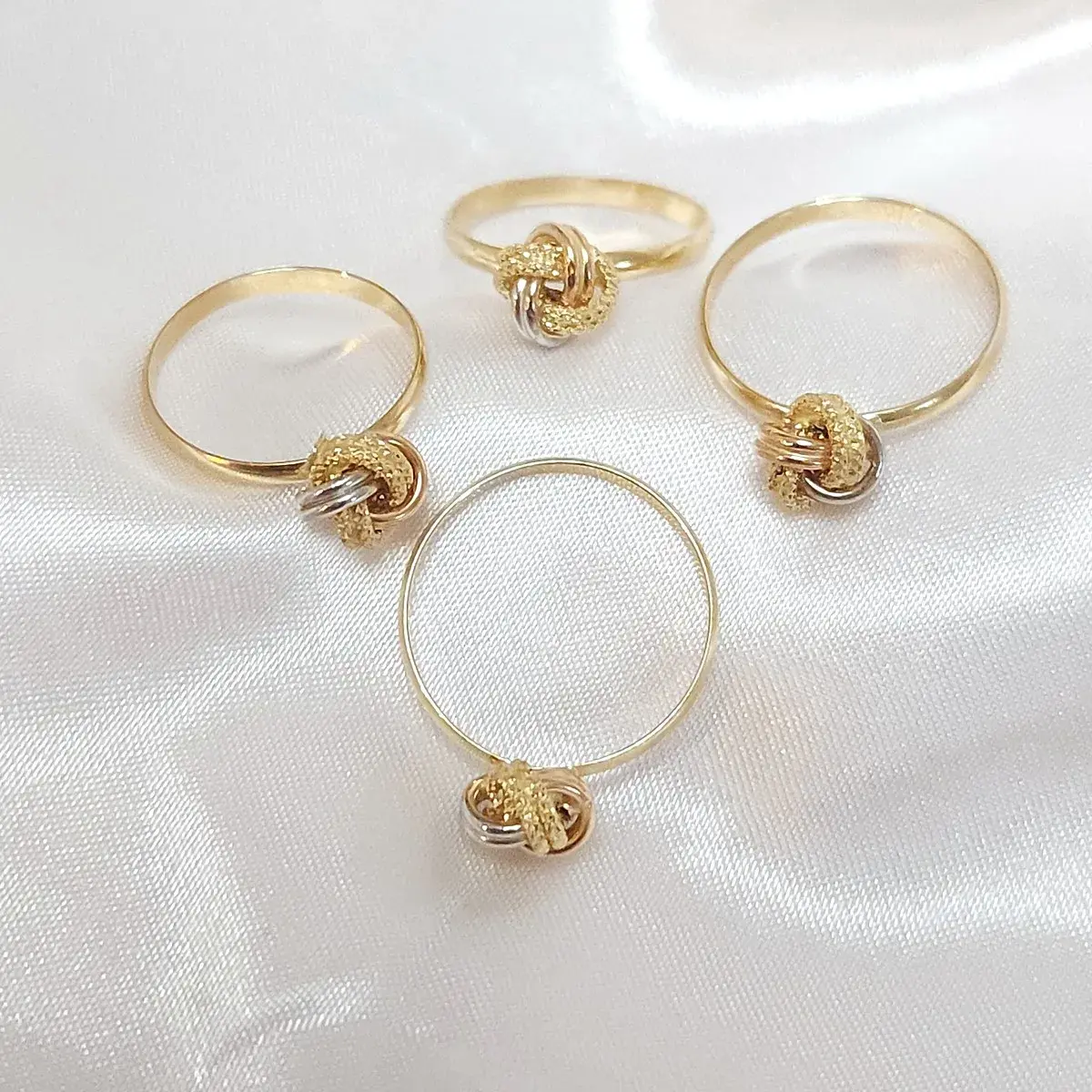Tri-Colour Love Knot Ring