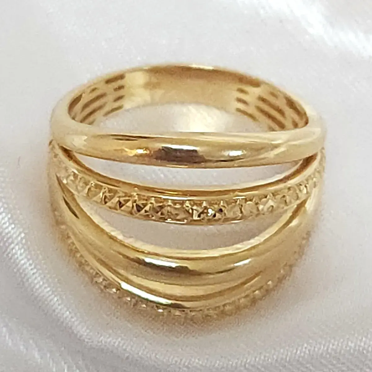 Wide Layered Band Ring